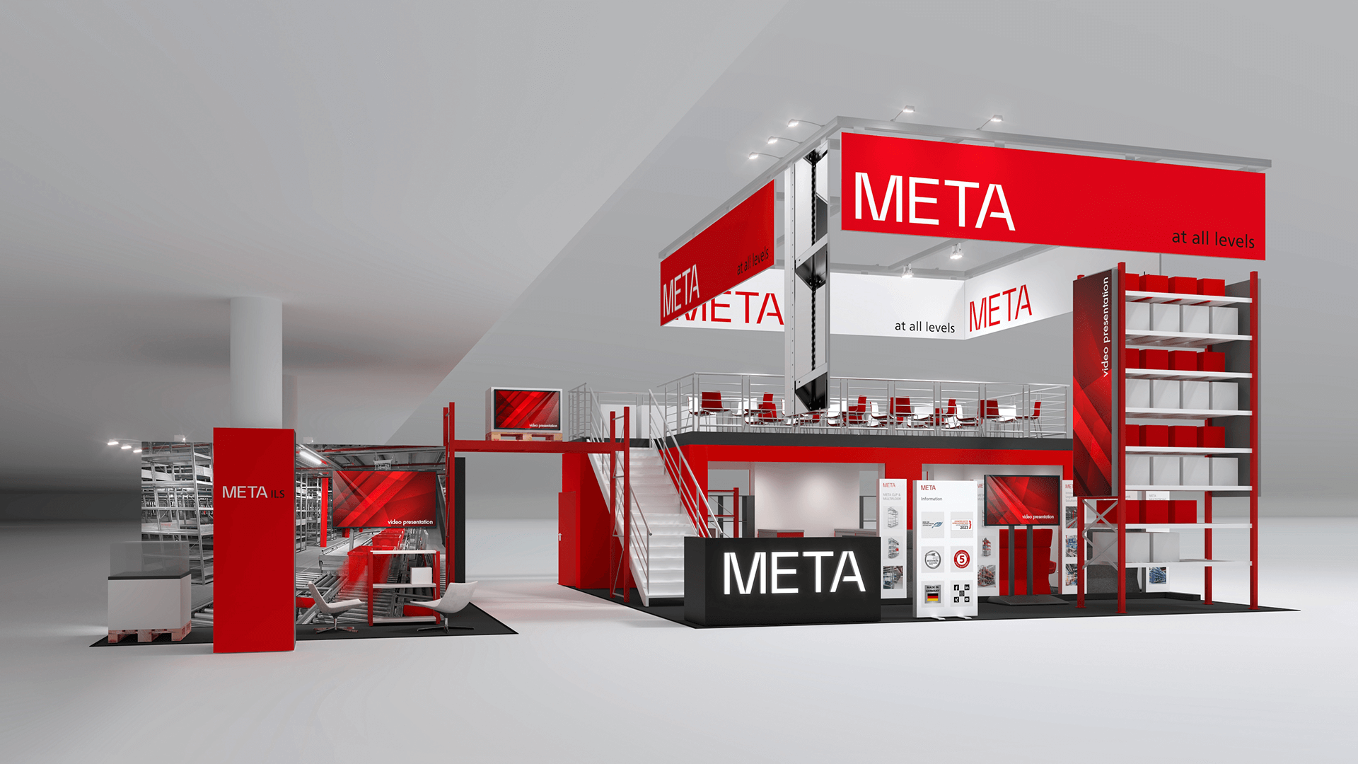 META-REGALBAU Messestand auf LogiMAT