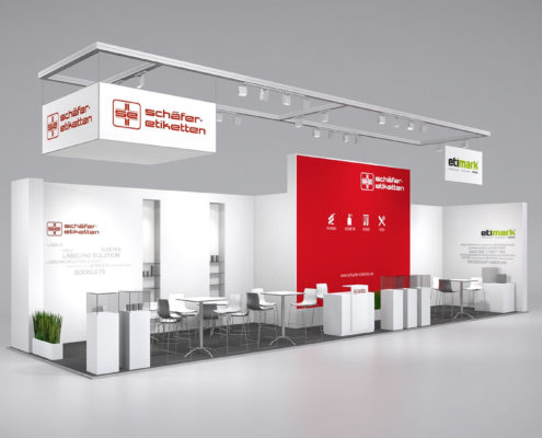 schäfer etiketten Messestand auf Interpack